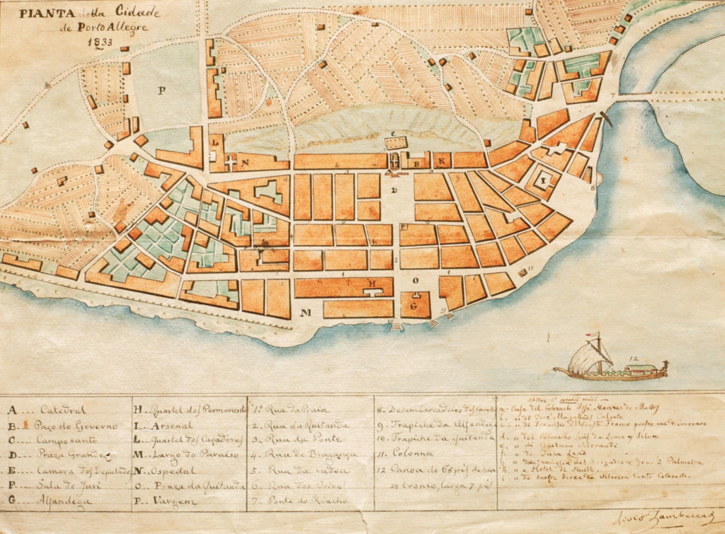 Planta de Porto Alegre - 1833