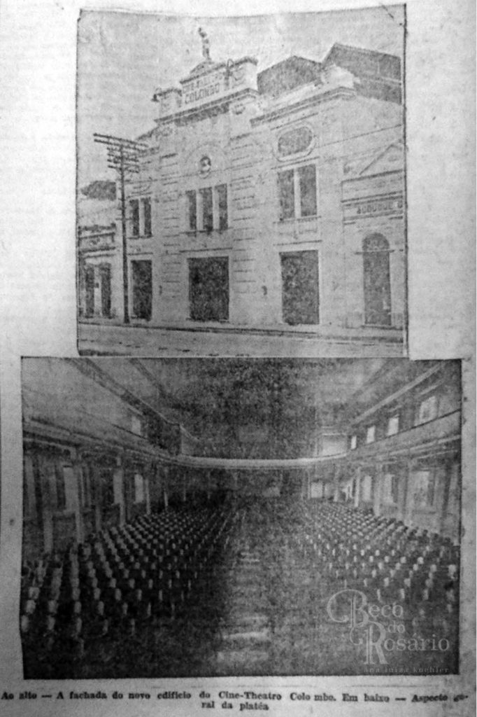 O Cine-Theatro Colombo. Correio do Povo, 06/03/1929, AHMMV.