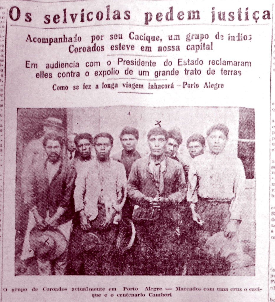 "Os selvicolas pedem justiça". Correio do Povo, 23/03/1929. Hemeroteca do Arquivo Histórico Municipal de Porto Alegre Moysés Vellinho.